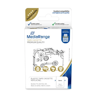 MediaRange Plastic tape cassette  for label