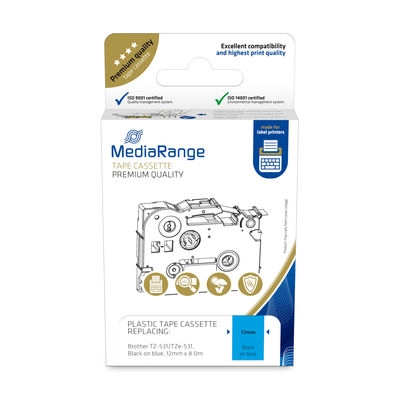 MediaRange Plastic tape cassette  for label