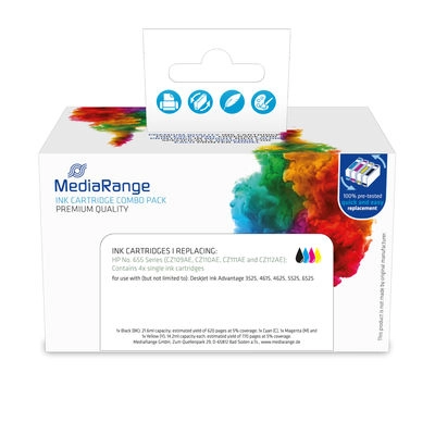 MediaRange MRHP655 ink cartridge 4 pc(s)