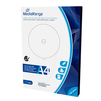 MediaRange MRINK132 self-adhesive label White 100