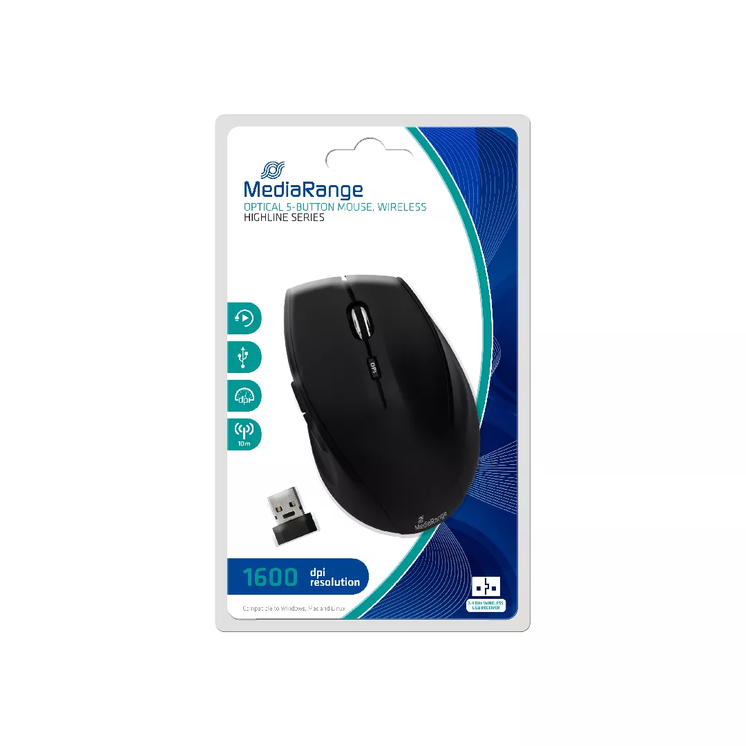 MediaRange MROS208 mouse Office Right-hand RF