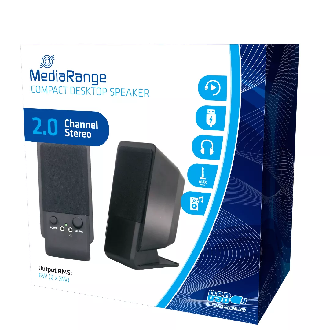 MediaRange MROS352 loudspeaker 1-way Black Wired