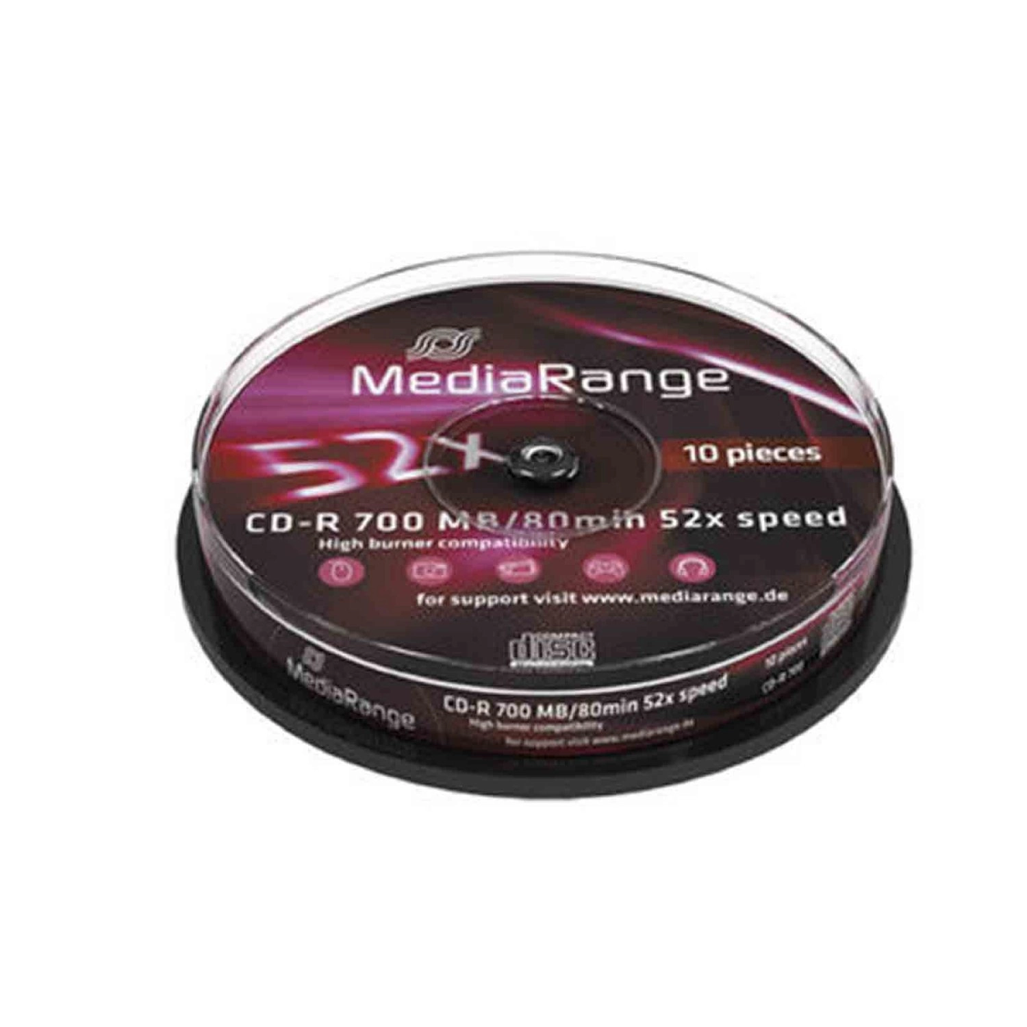 MediaRange CD-R 700 MB 52x 10