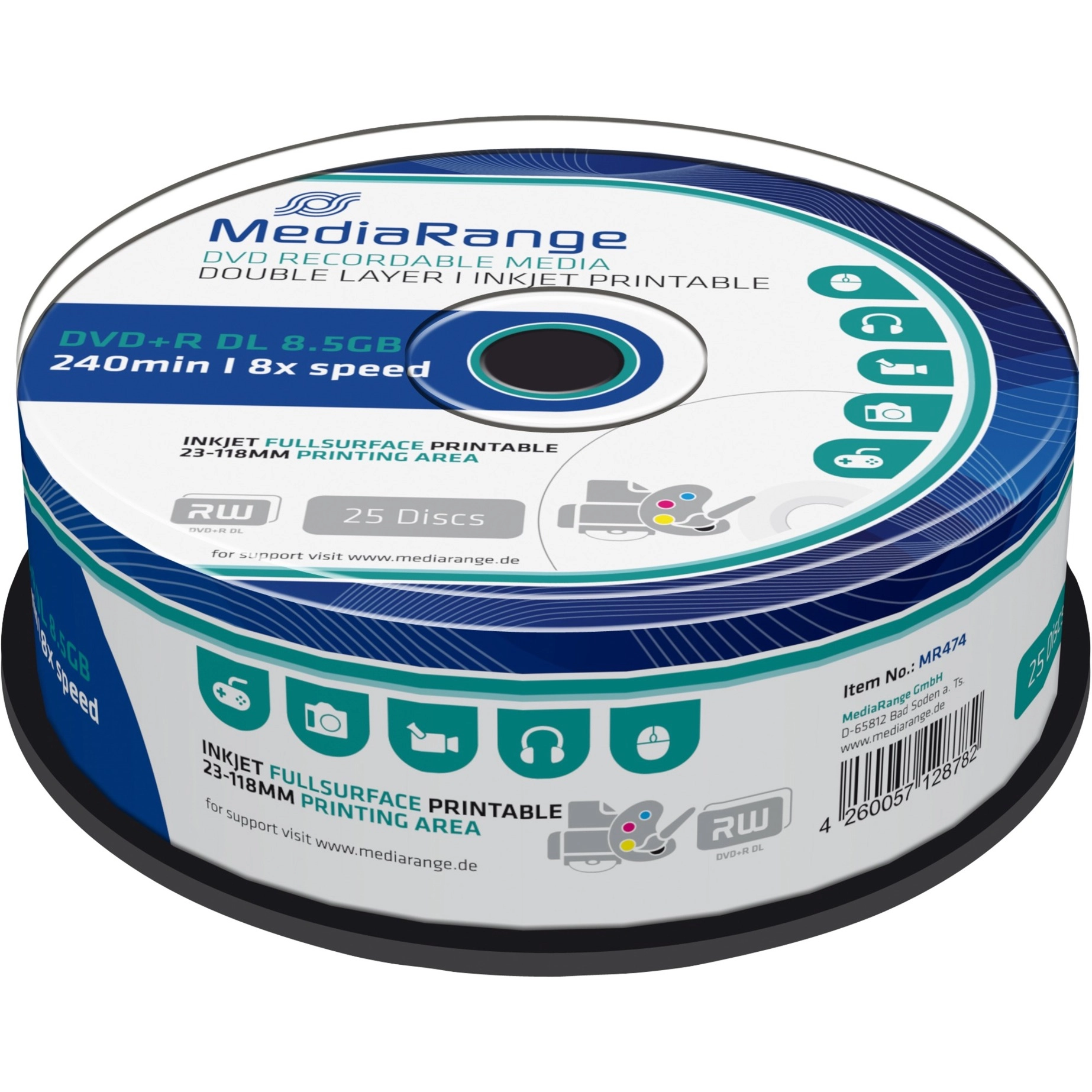MediaRange 25x DVD+R DL 8.5GB
