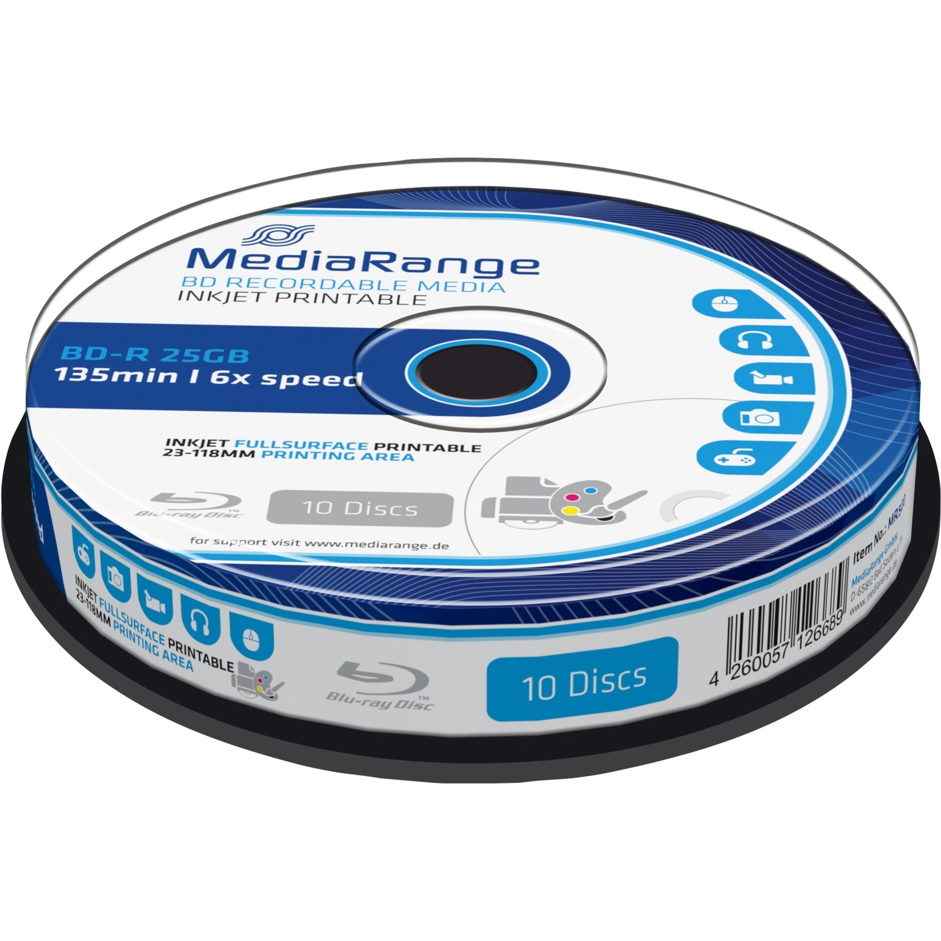 MEDIARANGE Inkjet Fullsurface-Printable - 10 x