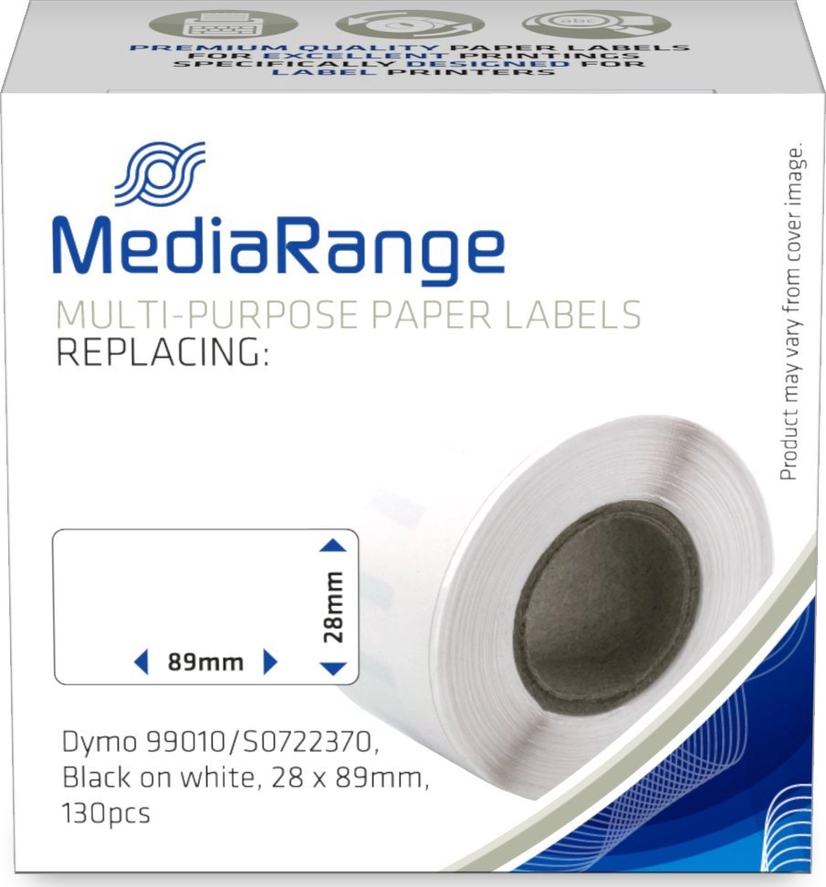 MediaRange label rolls replaces DYMO 99010/S0722370