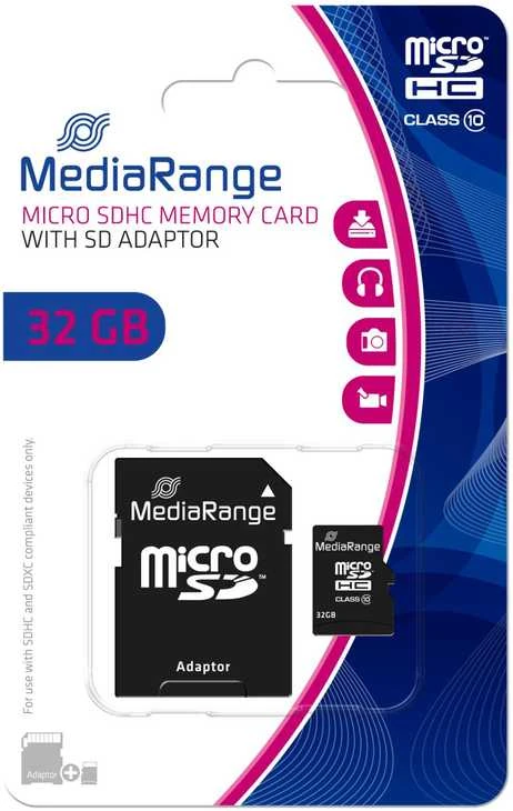 MEMORY MICRO SDHC 32GB C10/W/ADAPTER MR959