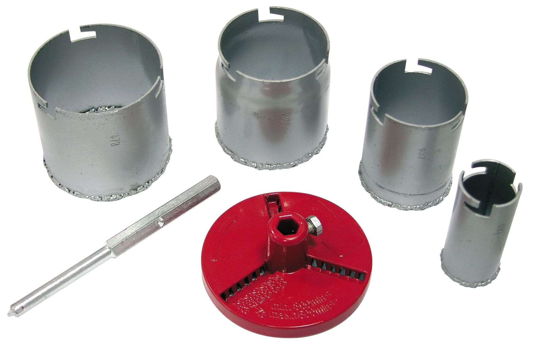 Mega lace hole saws with sintered