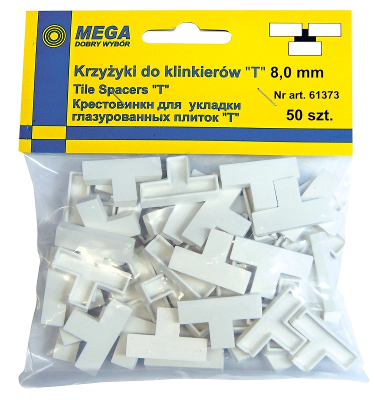 Mega T veida starplikas klinkeram 8mm 50 gab. (61373)