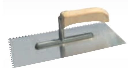 Mega nerūsējošā tērauda špakteļlāpstiņa 270x130mm zobs 8x8mm - 61653