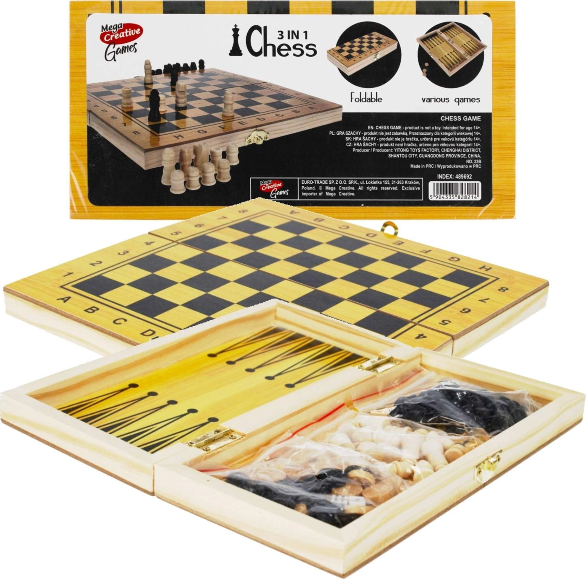 Wooden chess pieces 23x12x4 Mega Creative
