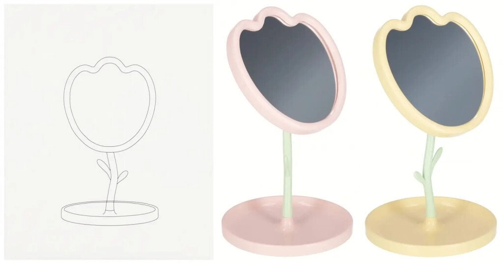 Mega Creative STANDING MIRROR FLOWER 20X24X4
