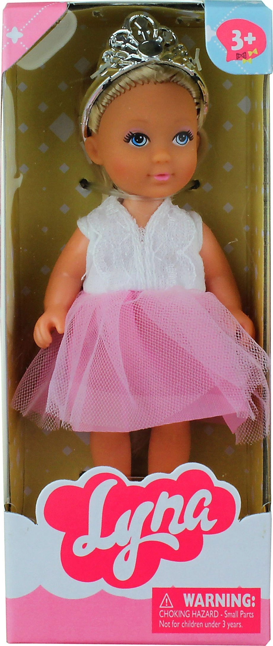 Princess doll with diadem 15cm MIX