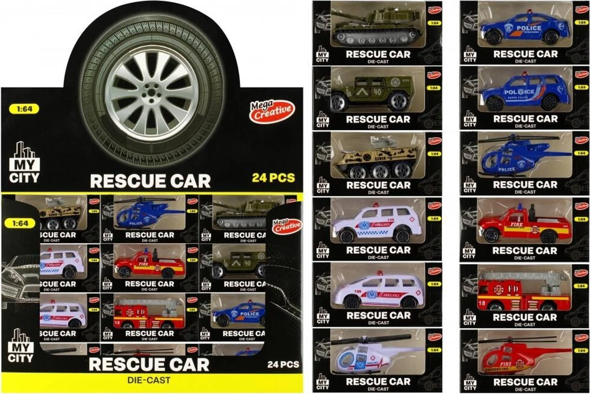 Mega Creative AUTO RATUNK MET 11X5X4