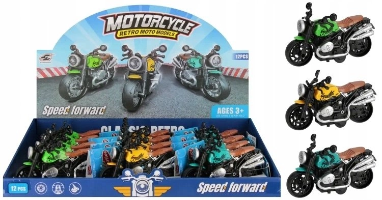 Mega Creative MOTOCYKL P/B 13CM MIX3