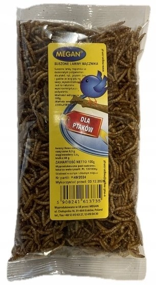 Megan MEGAN DRIED MEALWORMS 100g ME35