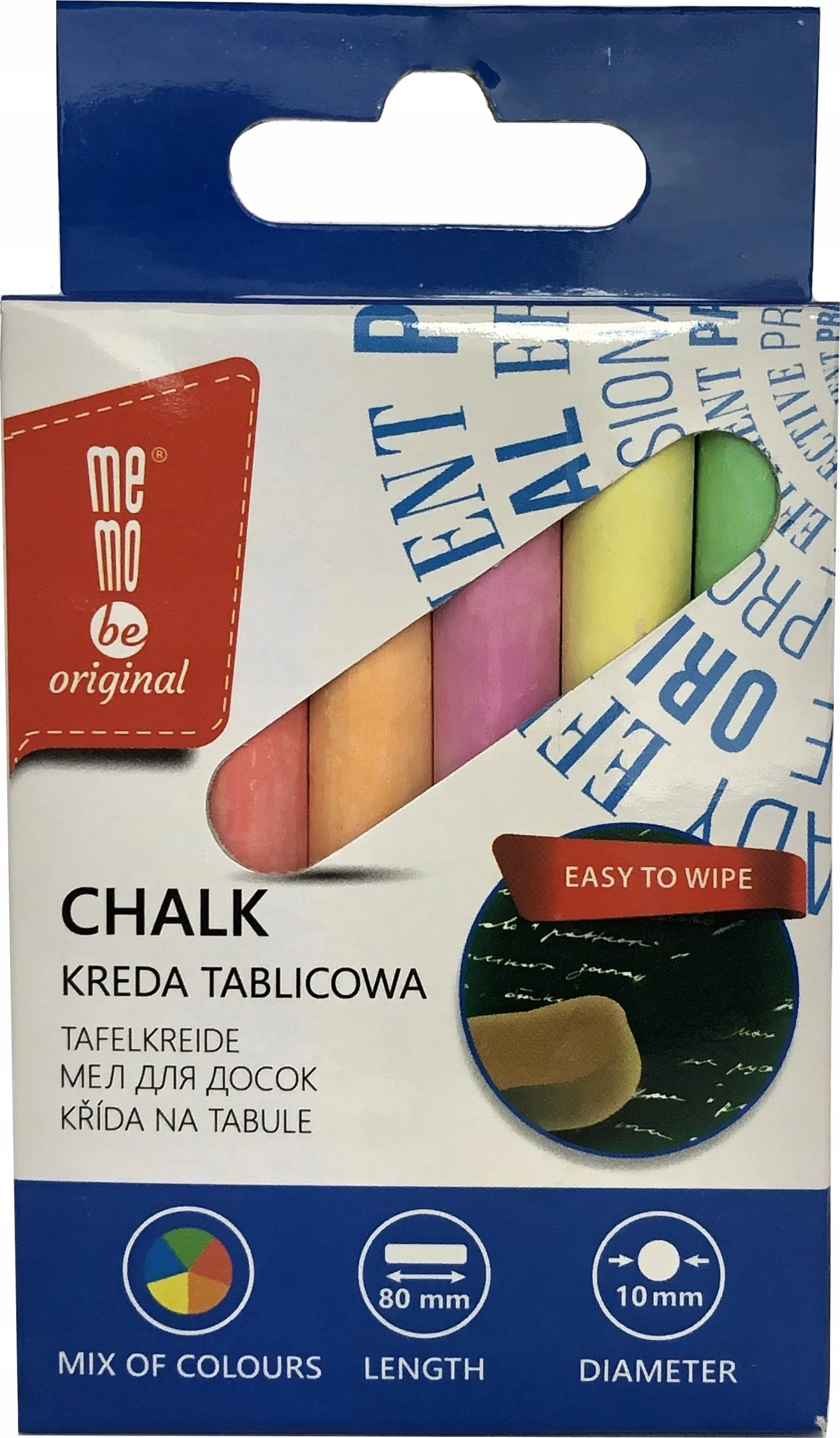 MemoBe Colored blackboard chalk 12 pcs