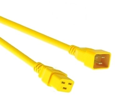 Kabel zasilający Mercodan Str�mkabel Gul C20-C19