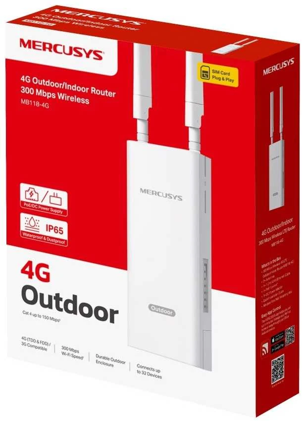 Mercusys MB118-4G N300 4G LTE Outdoor