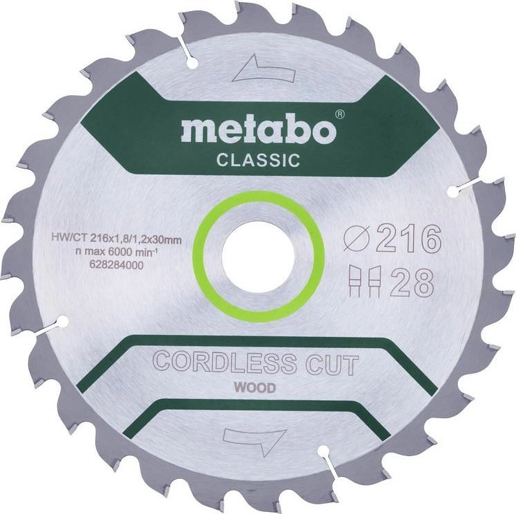 METABO PIŁA TARCZOWA HW/CT 216x30x28z CORDLESS