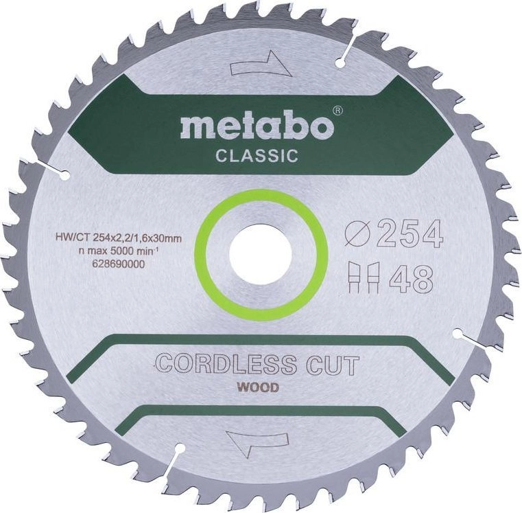 METABO CIRCULAR SAW BLADE HW/CT 254x30x48Z