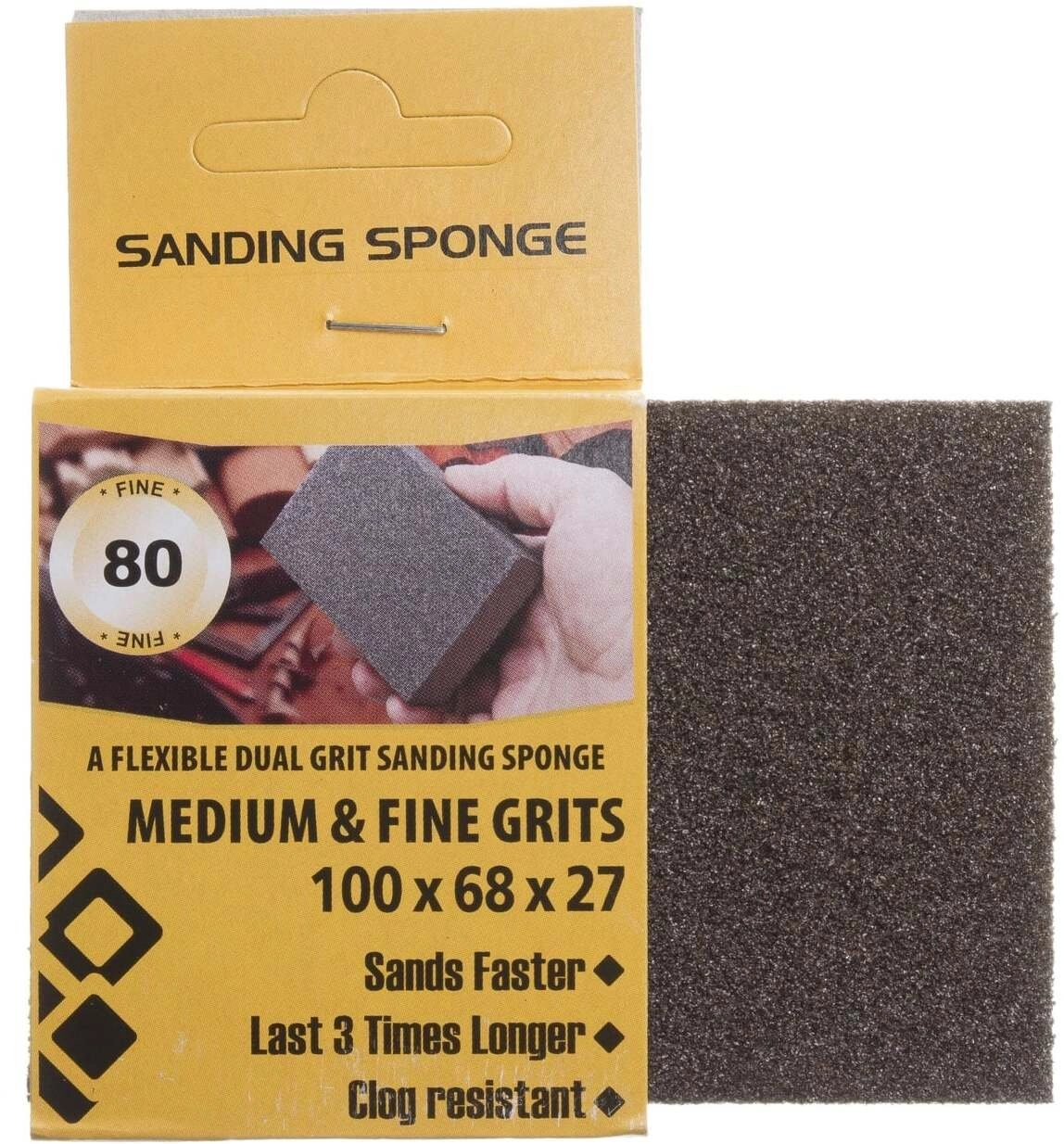 ABRASIVE SPONGE 100X70X25 NO80 ANGLED (