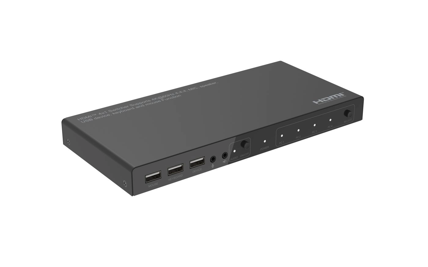 Microconnect MC-HDMIKVM0401-4K KVM switch Black MC-HDMIKVM0401-4K