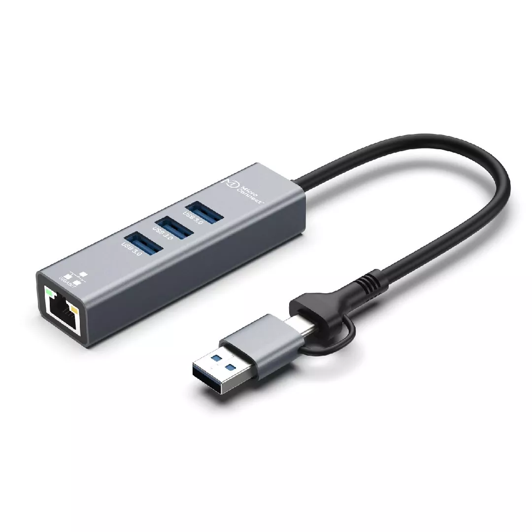 Microconnect USBHUB-RJ45-2IN1 interface hub USB 3