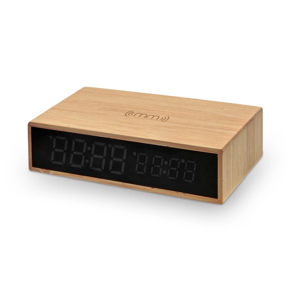 BAMBOO WIRELESS CHARGER CLOCK 05103