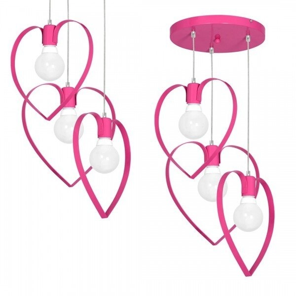 Milagro hanging lamp AMORE DARK PINK