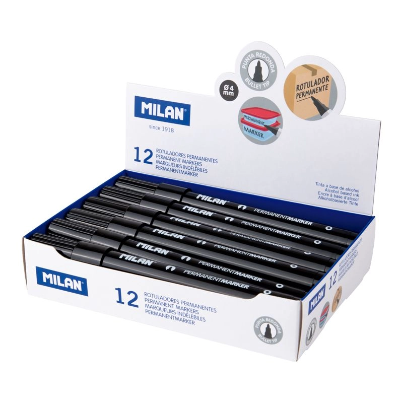 Milan 16429122 permanent marker Round tip