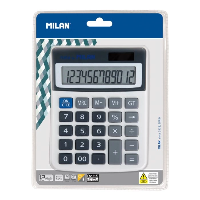 Milan 40925BL calculator Desktop Basic Black