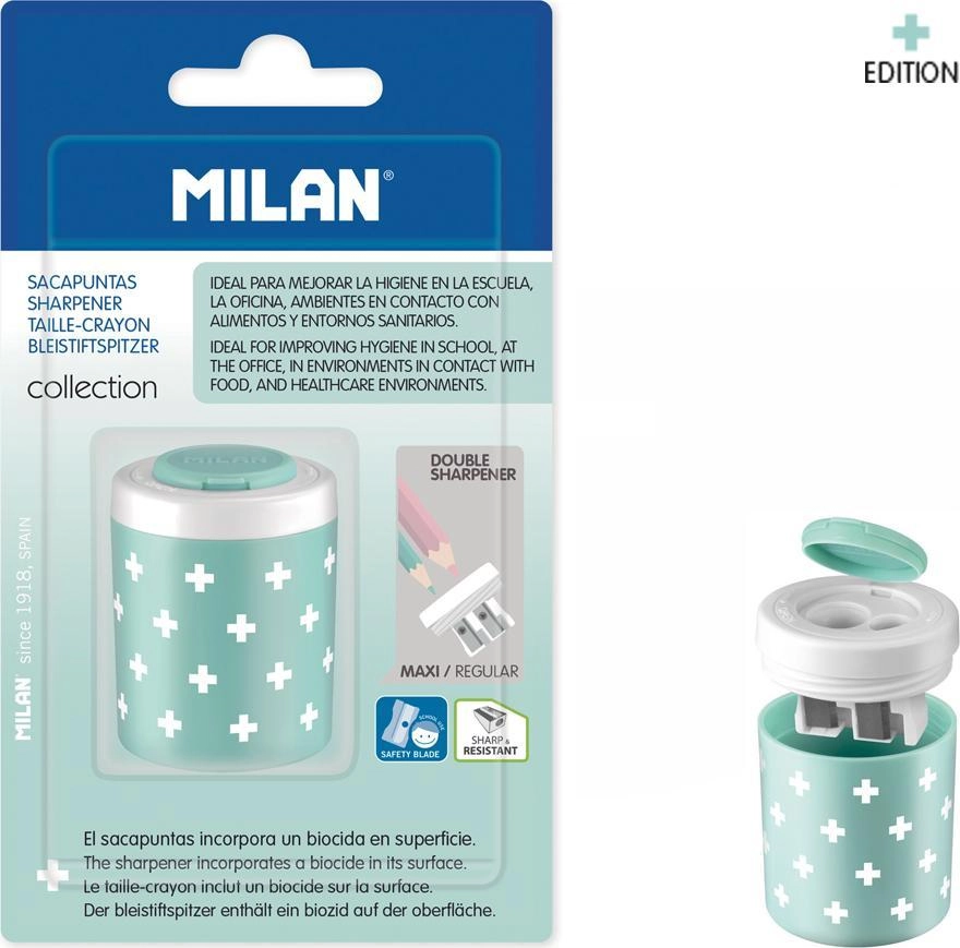 Milan collection antibacterial sharpener green on