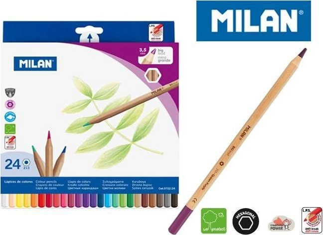 Milan Kredki ołówkowe metalizowane 24 kolory