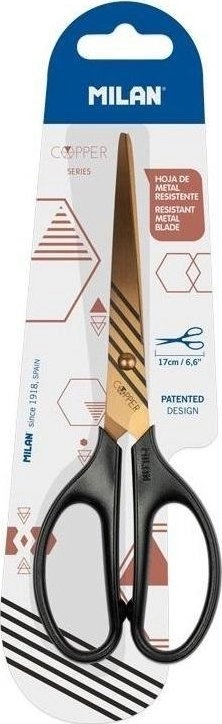 Copper scissors 17cm black MILAN (