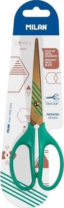 Milan Copper Scissors 17cm green MILAN