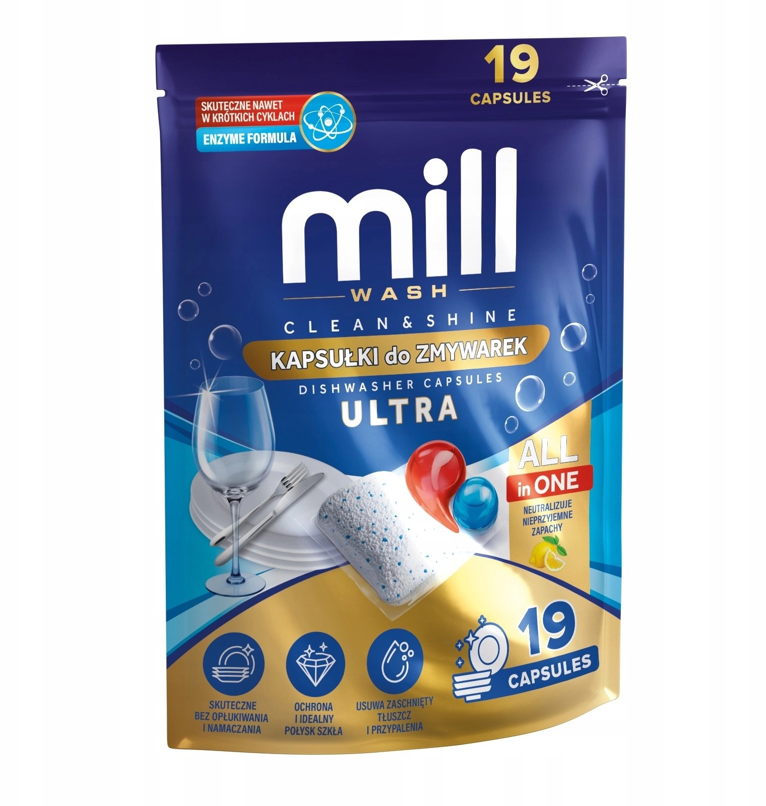 MILL CLEANamp;SHINE Ultra Dishwasher Capsules