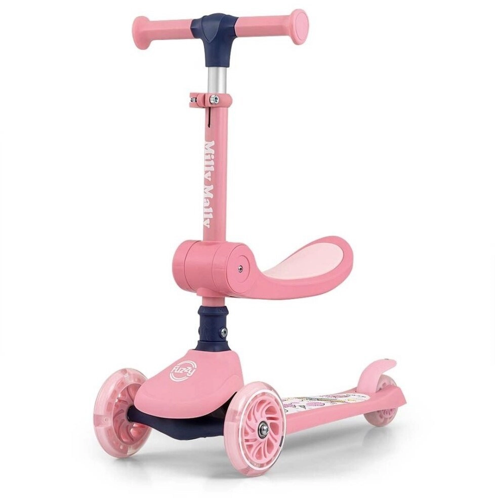 Milly Mally Fuzzy Classic Scooter Pink