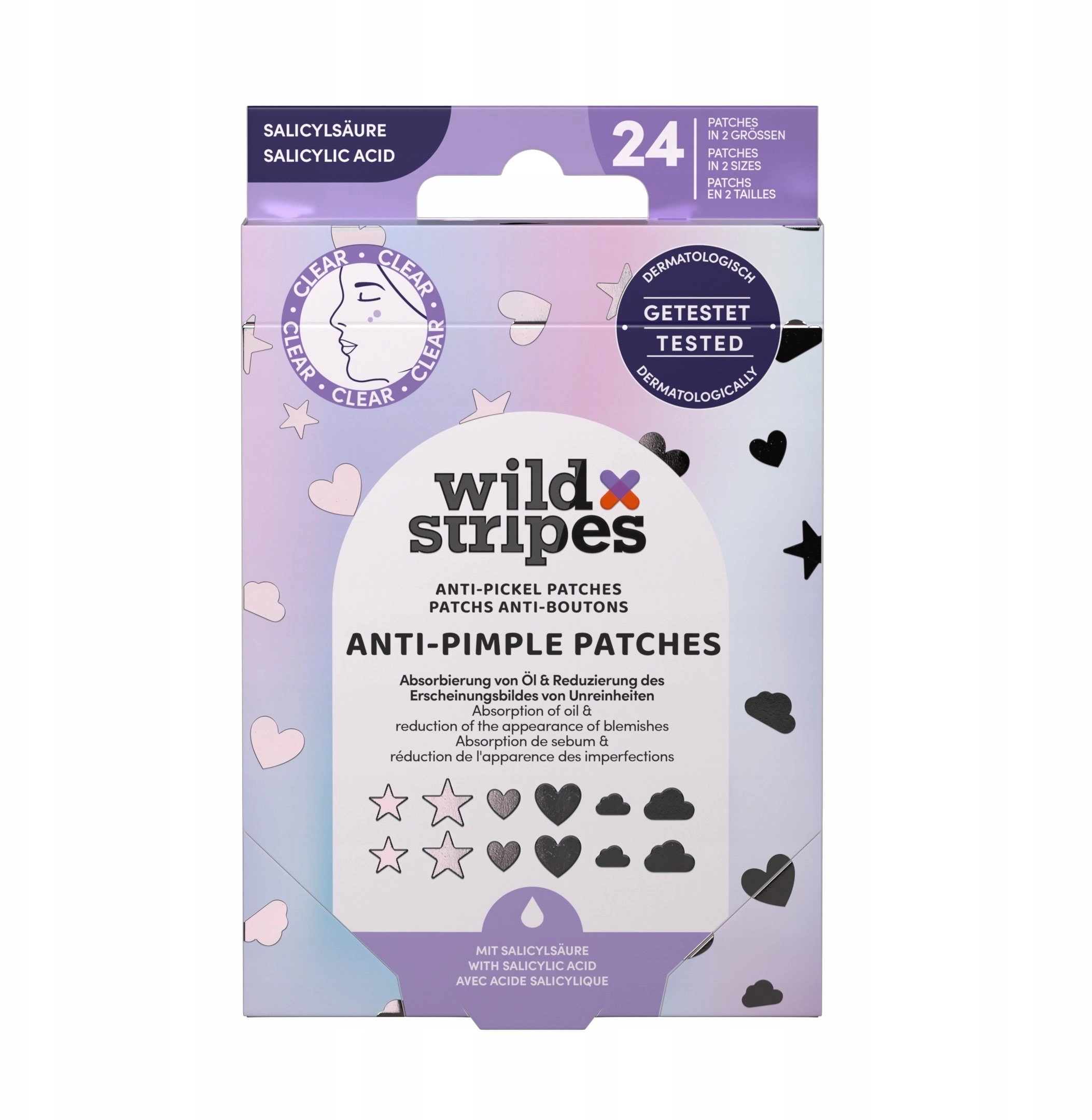 Milton WILD STRIPES_Anti-Pimple Patches Flower Power
