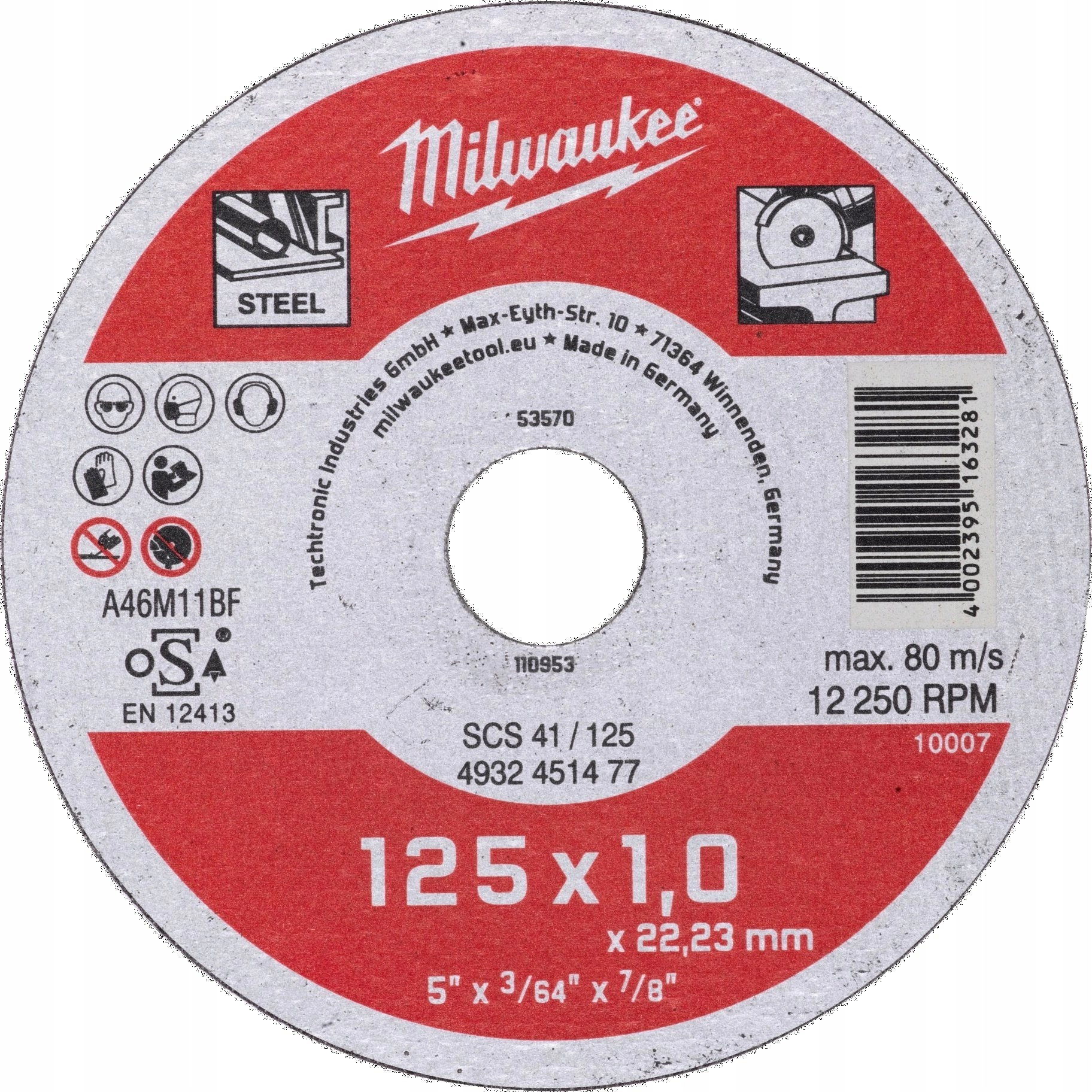 Milwaukee Tarcza Milwaukee 4932451477 do cięcia