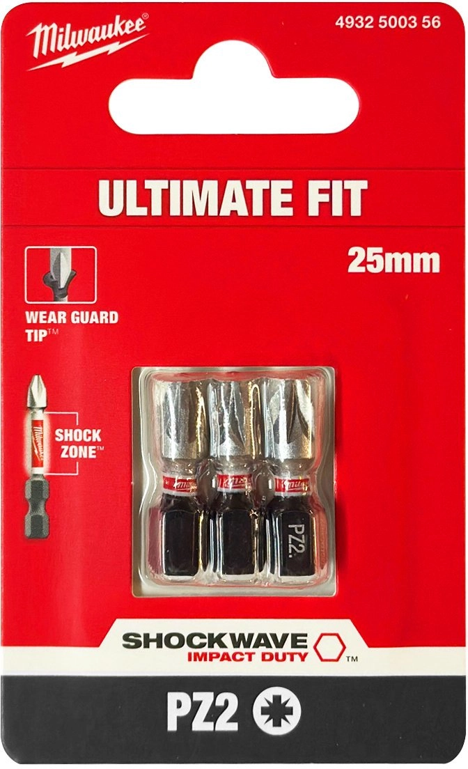 MILWAUKEE TIP PZ2 x 25mm/ 3