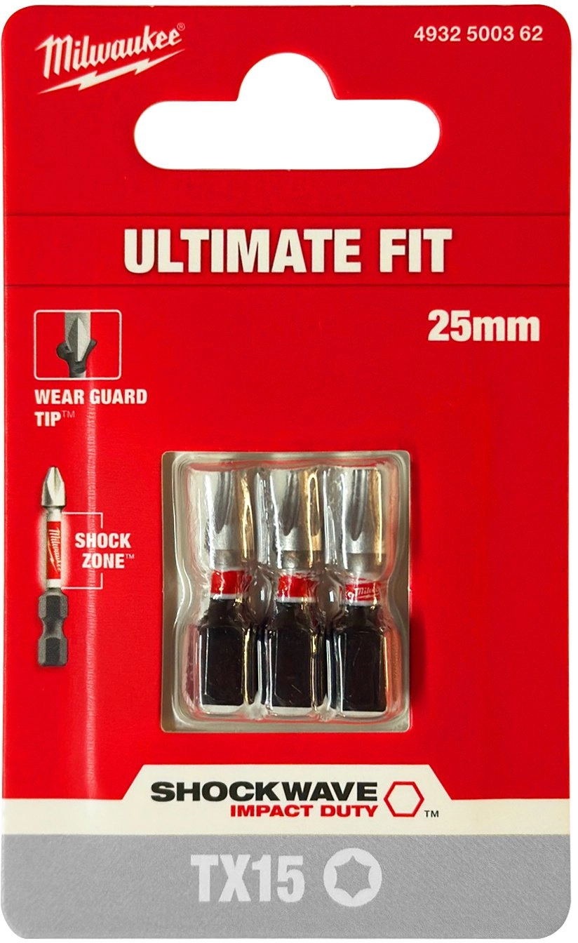 MILWAUKEE KOŃCÓWKA T15 x 25mm/ 3szt