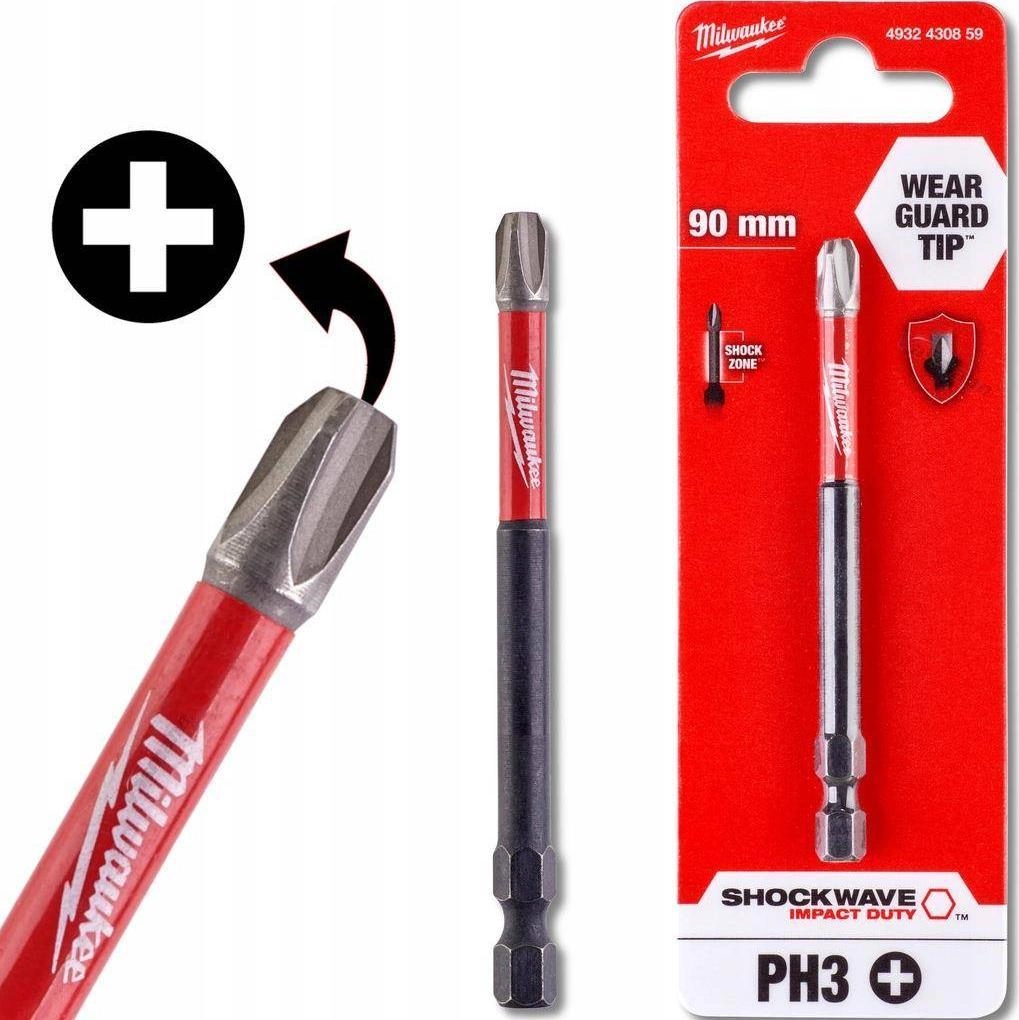 Milwaukee BIT SHOCKWAVE PH3 90MM-1SZT. 4932430859