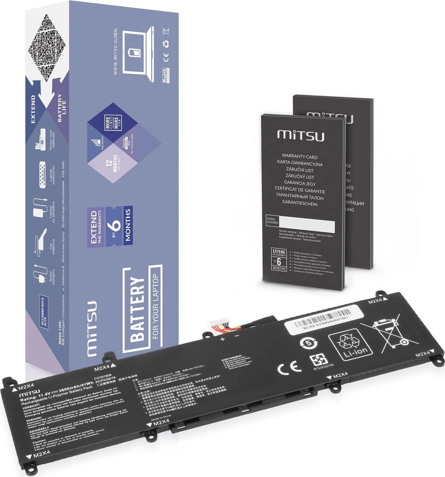 Bateria Mitsu Bateria Mitsu do Asus