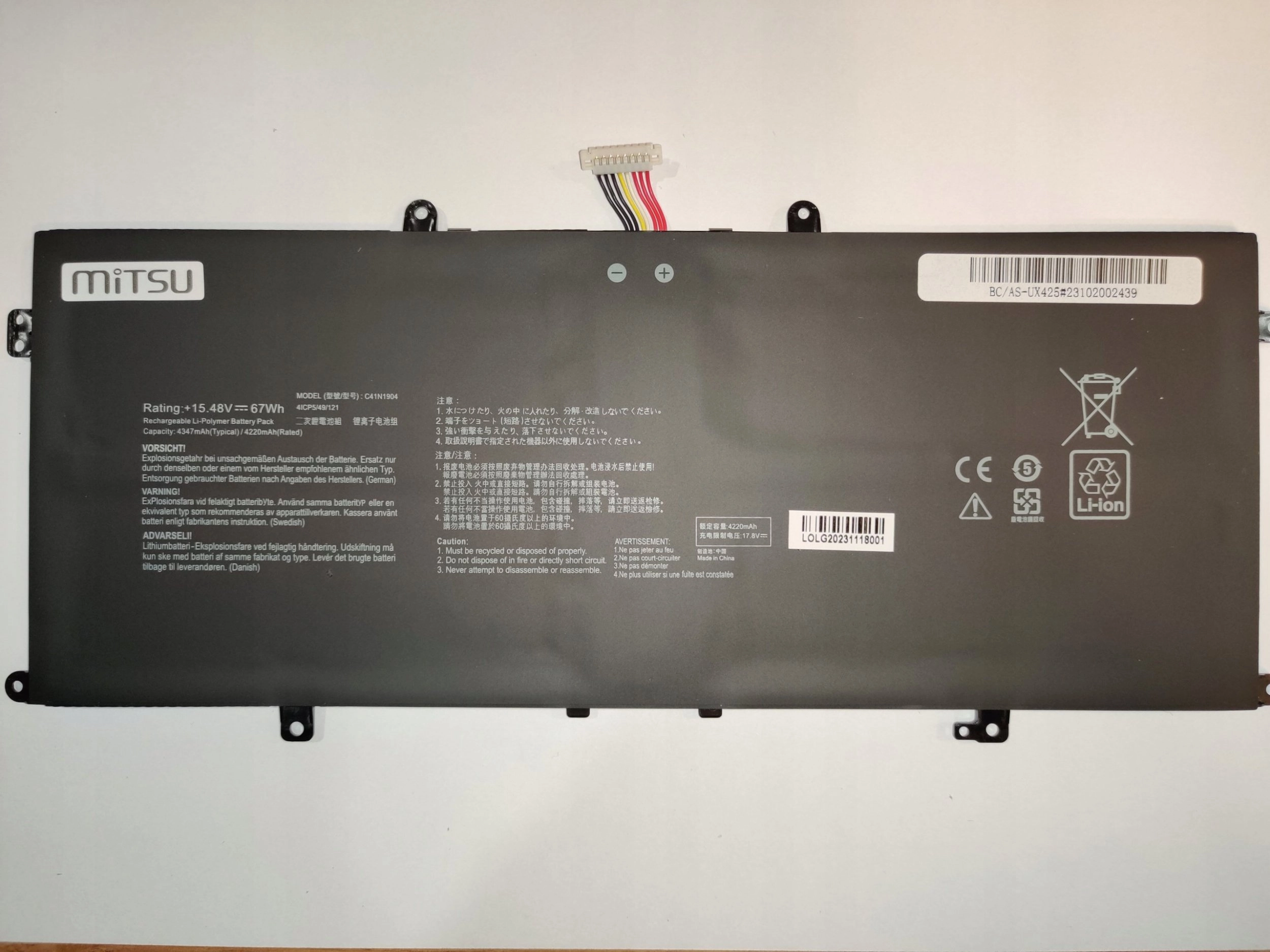 *MITSU ASUS C41N1904UX325JA 4347mAh 15 48V