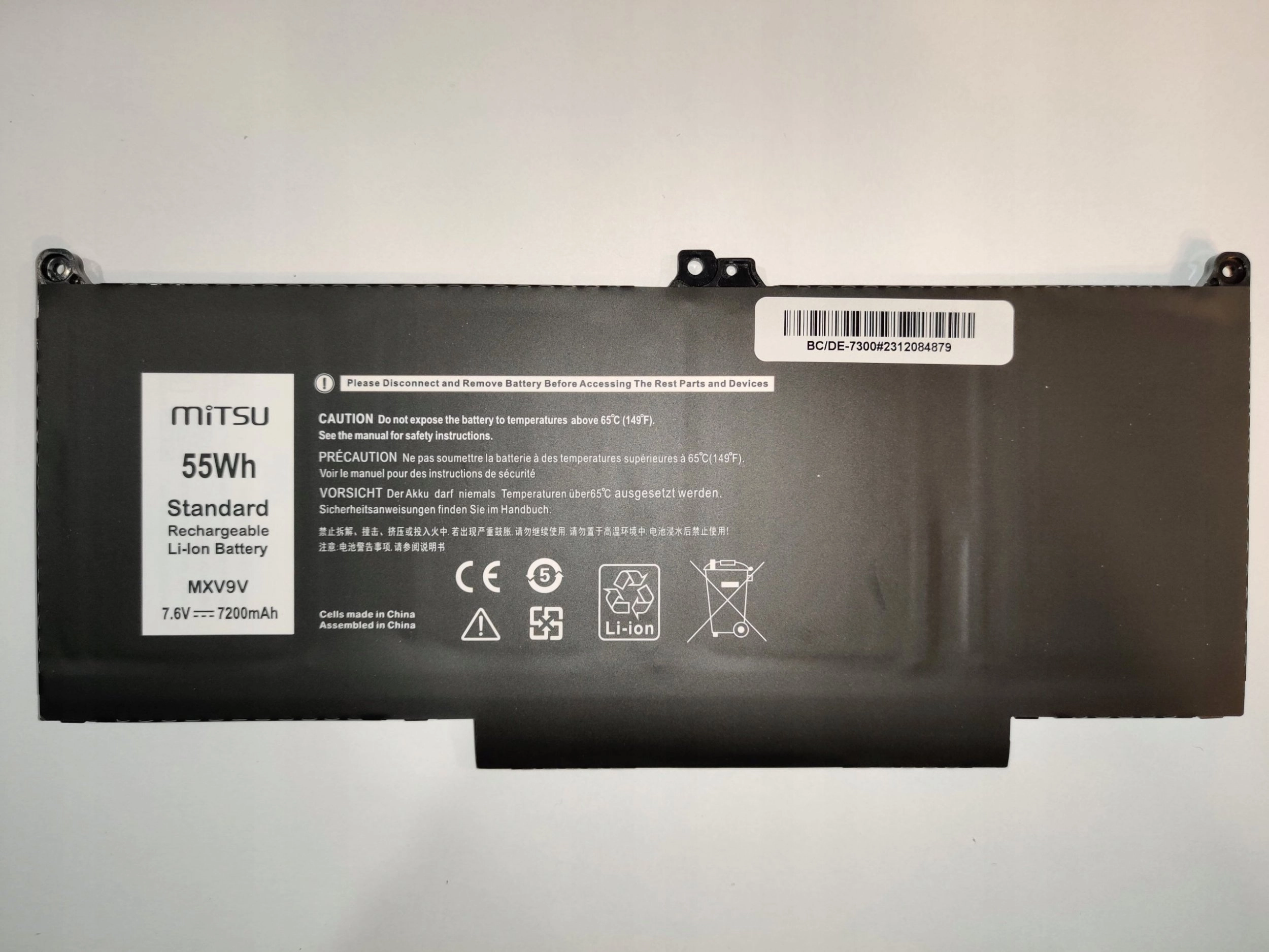 Bateria Mitsu Bateria MXV9V do Dell