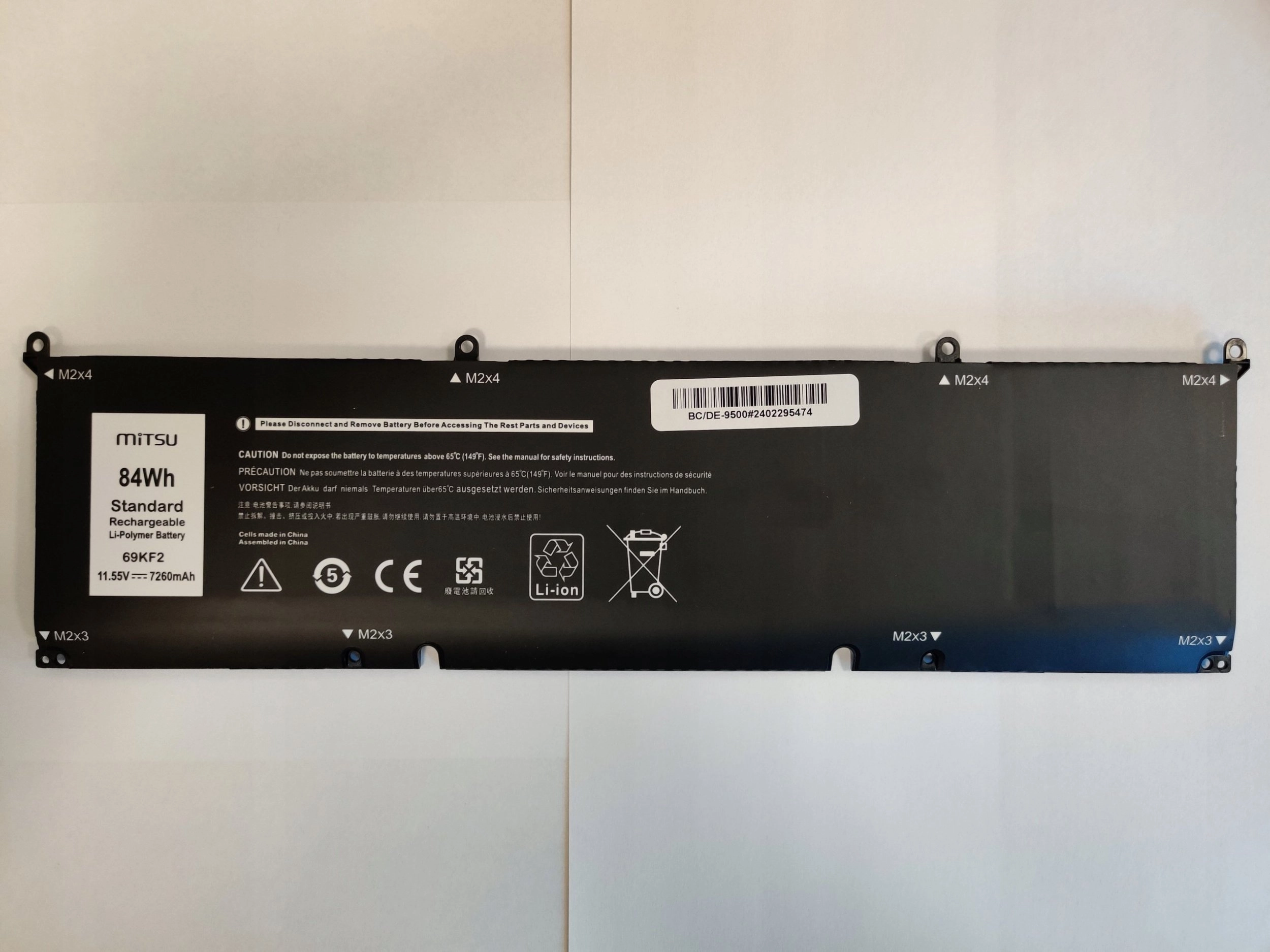 Bateria Mitsu Bateria 69KF2 do Dell