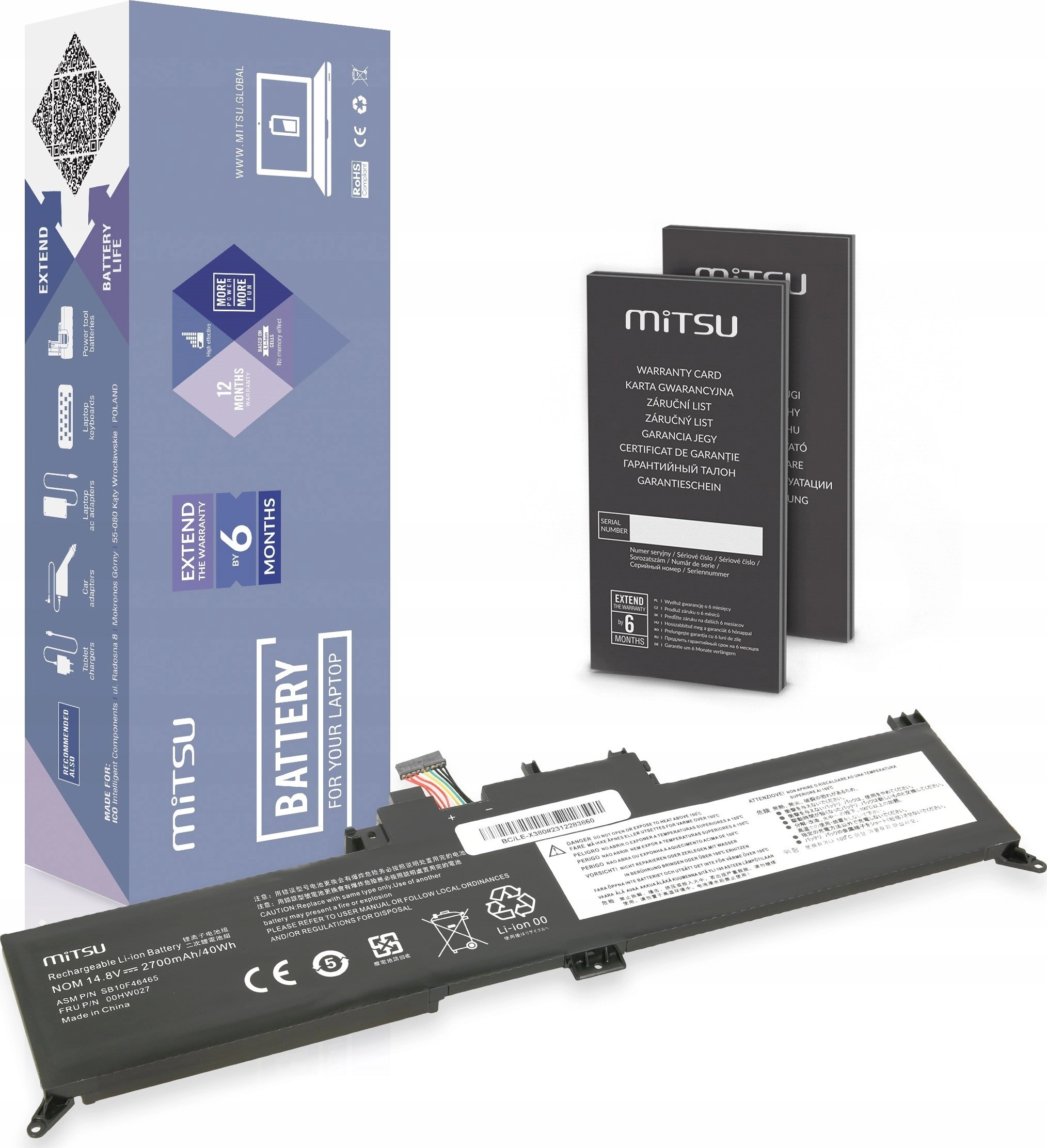 Bateria 00HW027 01AV434 do Lenovo ThinkPad