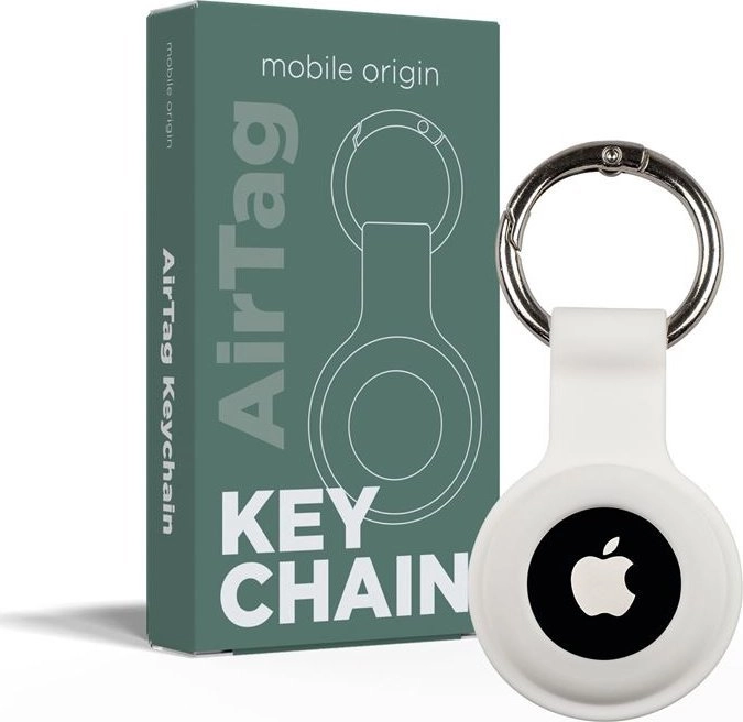 Mobile Origin AirTag KeyChain white (