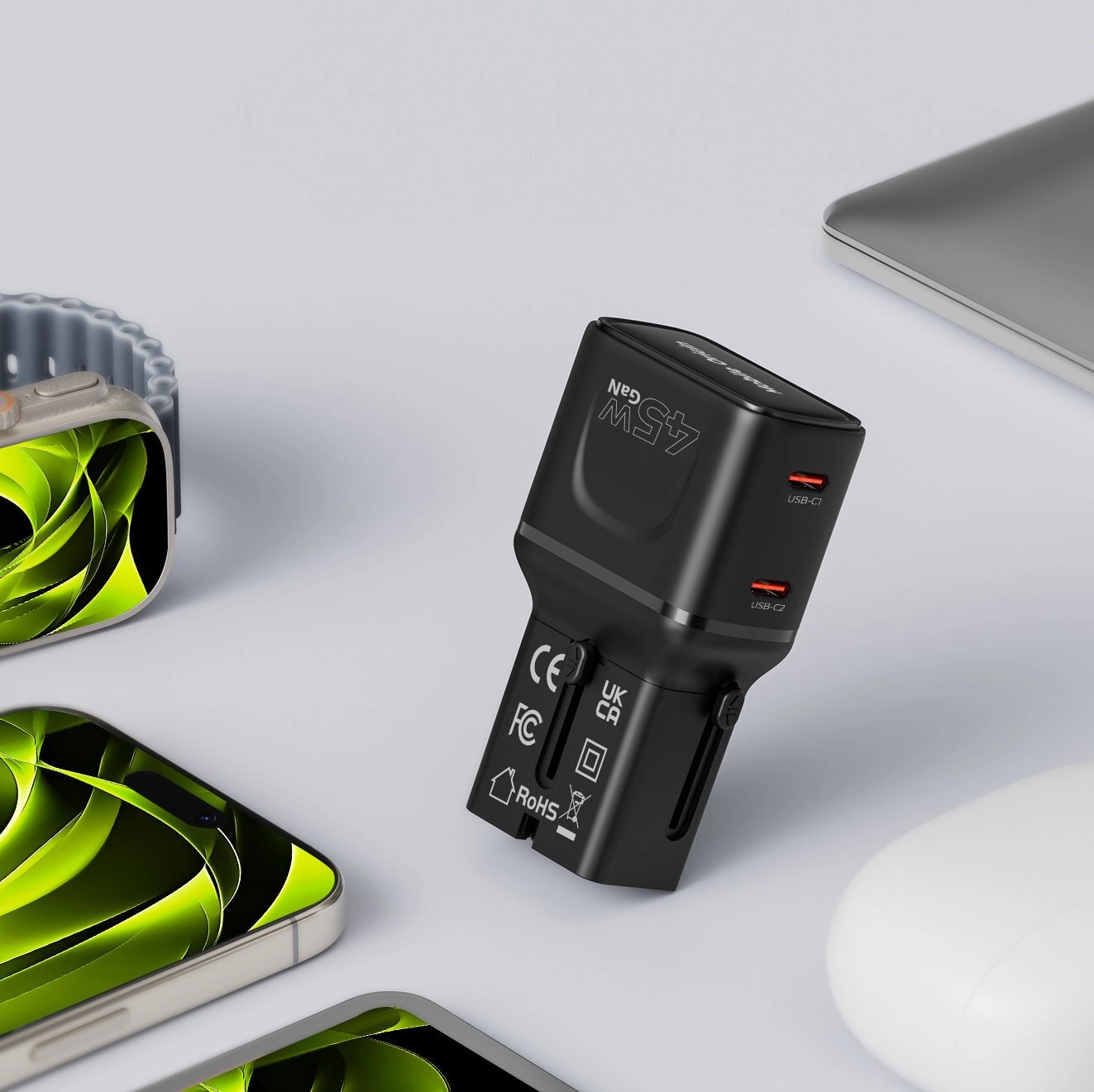 Mobile Origin 45W Travel Adapter  EU/US/UK/AU